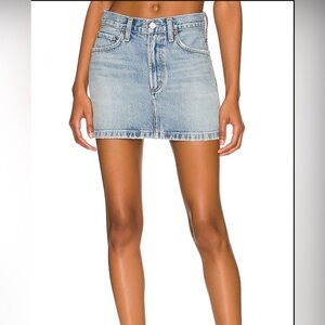AGOLDE Light Blue Denim Mini Skirt, Size 29